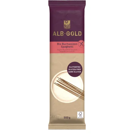 Makaron Gryczany Spaghetti Bezglutenowy BIO 500 g - ALB-GOLD