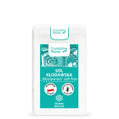 Sól Kłodawska Drobno Mielona Bezglutenowa 600 g - Crystalline Planet