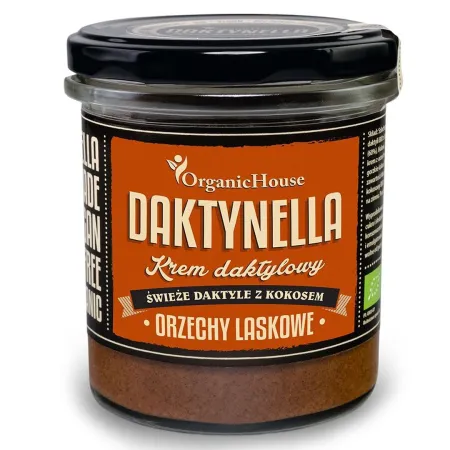 Krem Kokosowo-Daktylowy Orzechy Laskowe Bezglutenowy BIO 280 G - ORGANICHOUSE
