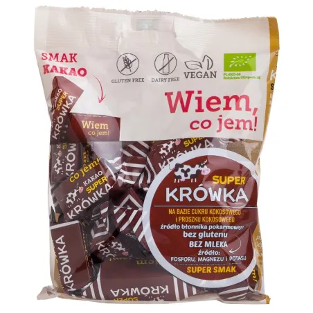Krówki Kakaowe Bezmleczne Bezglutenowe BIO 150 G - ME GUSTO (Super Krówka)