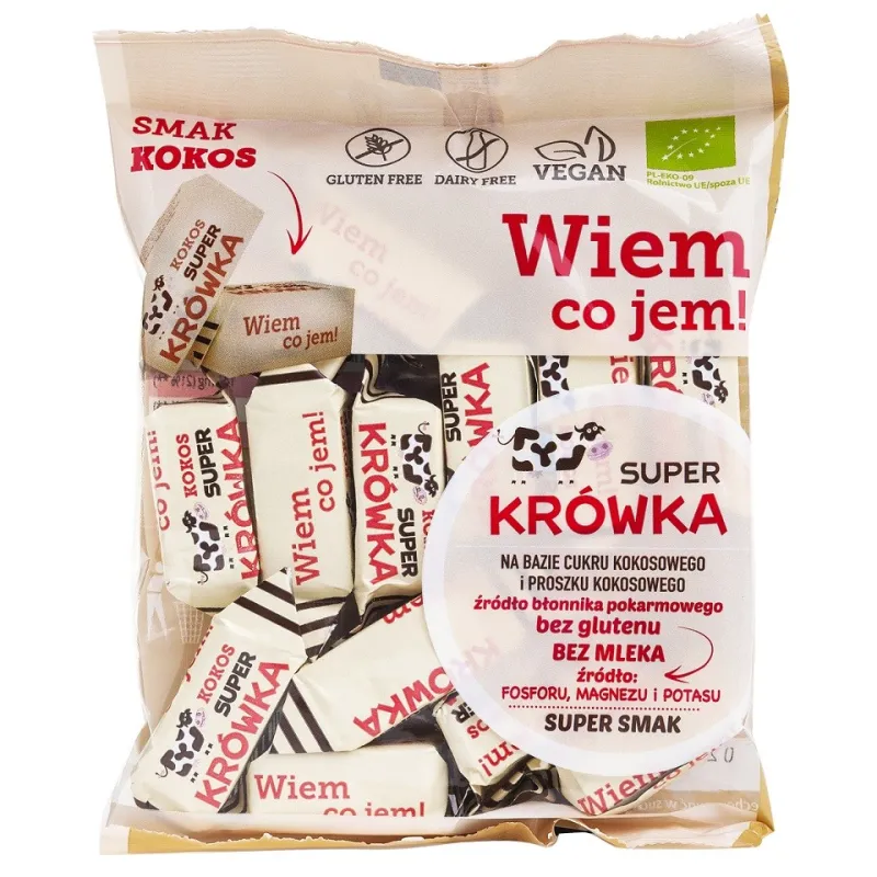 Krówki Kokosowe Bezmleczne Bezglutenowe BIO 150 G - ME GUSTO (Super Krówka)