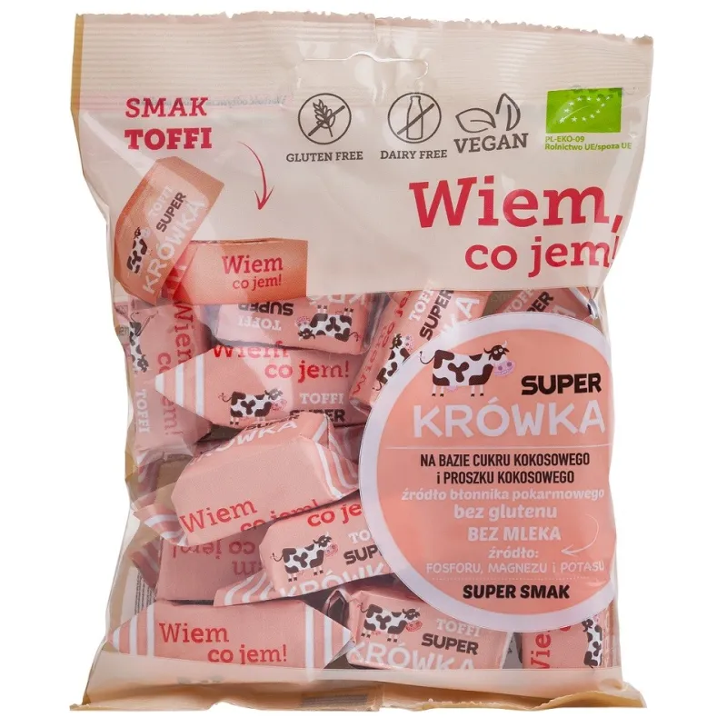 Krówki o Smaku Toffi Bezmleczne Bezglutenowe BIO 150 G - ME GUSTO (Super Krówka)