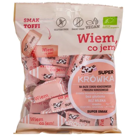 Krówki o Smaku Toffi Bezmleczne Bezglutenowe BIO 150 G - ME GUSTO (Super Krówka)