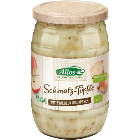 Smalczyk Wegański z Cebulą i Jabłkiem BIO 250 G - ALLOS | Bezglutenowy, Ekologiczny