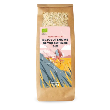 Płatki Owsiane Błyskawiczne Bezglutenowe BIO 500 g - Zdrowe Śniadanie