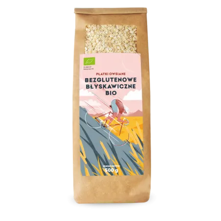 Płatki Owsiane Błyskawiczne Bezglutenowe BIO 500 g - Zdrowe Śniadanie