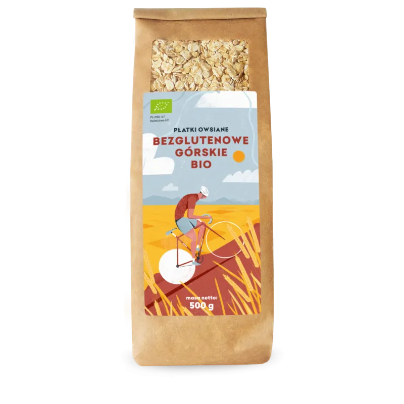 Płatki Owsiane Górskie Bezglutenowe BIO 500 g - Zdrowy Wybór na Śniadanie
