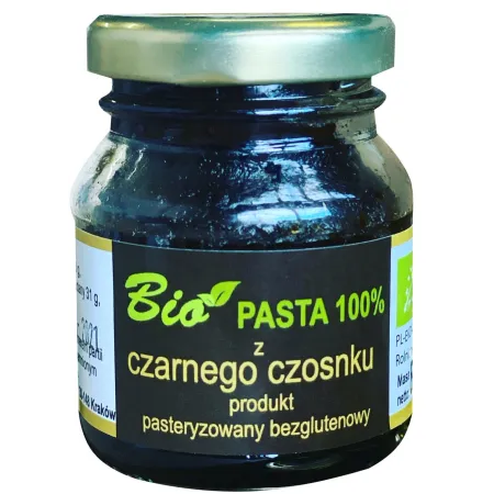 Pasta z Czarnego Czosnku Bezglutenowa BIO 80 g - Naturalna i Ekologiczna
