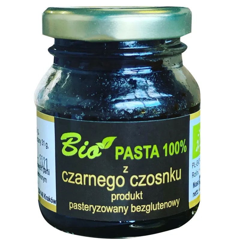 Pasta z Czarnego Czosnku Bezglutenowa BIO 80 g - Naturalna i Ekologiczna