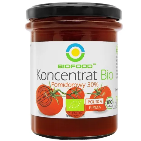 Koncentrat Pomidorowy 30% Bezglutenowy BIO 200 g - Naturalny i Ekologiczny