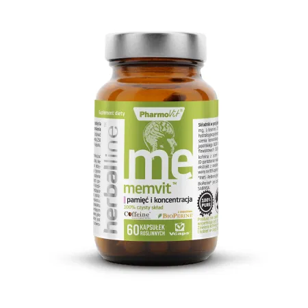 Kapsułki na Pamięć i Koncentrację (Memvit) Bezglutenowe 60 szt. - Pharmovit