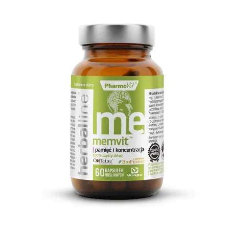 Kapsułki na Pamięć i Koncentrację (Memvit) Bezglutenowe 60 szt. - Pharmovit