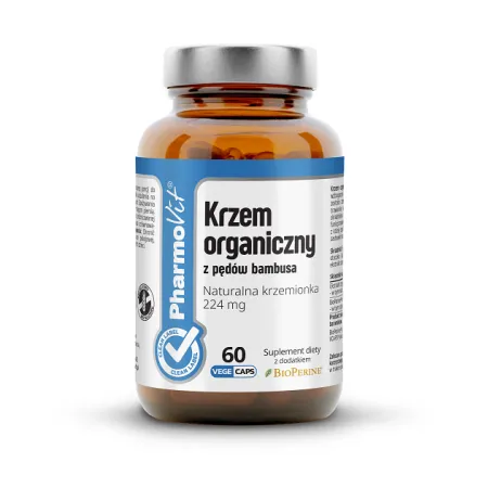 Krzem Organiczny z Pędów Bambusa (448 mg) Bezglutenowy 60 Kapsułek - Pharmovit