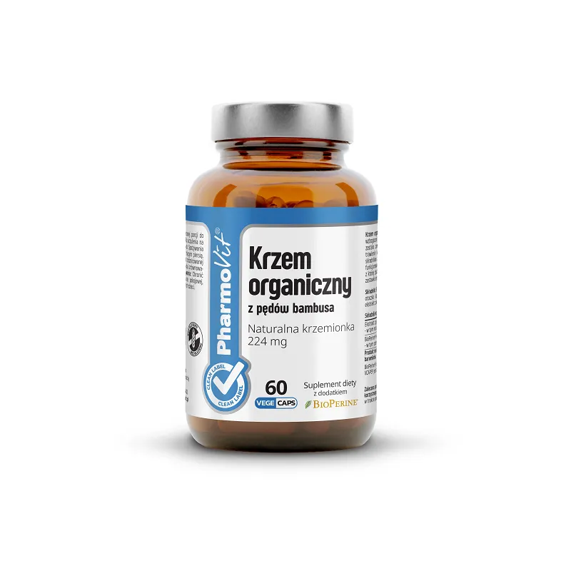 Krzem Organiczny z Pędów Bambusa (448 mg) Bezglutenowy 60 Kapsułek - Pharmovit