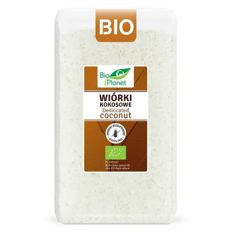 Wiórki Kokosowe Bezglutenowe BIO 500 g – Bio Planet