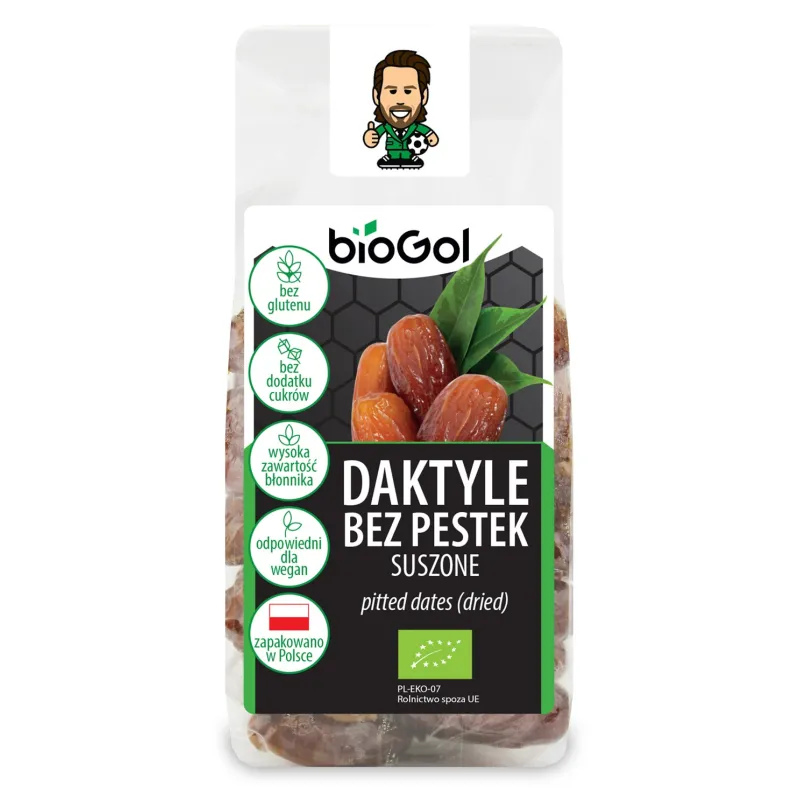 Daktyle Suszone Bezglutenowe BIO 150 g - Biogol | Naturalna Przekąska