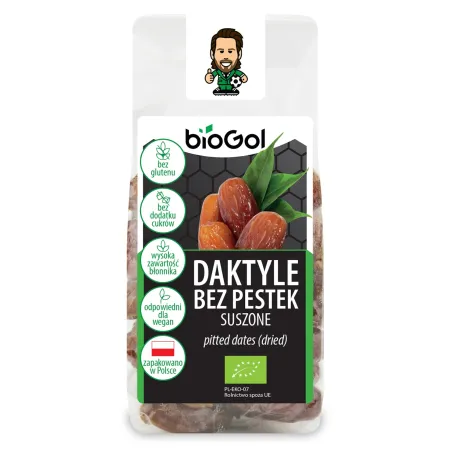 Daktyle Suszone Bezglutenowe BIO 150 g - Biogol | Naturalna Przekąska