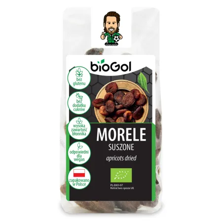 Morele Suszone Bezglutenowe BIO 150 g - Biogol | Naturalna Przekąska