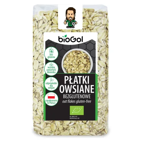 Płatki Owsiane Bezglutenowe BIO 300 g - Biogol | Zdrowe Śniadanie