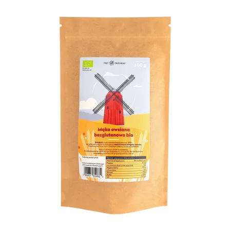 Mąka Owsiana Bezglutenowa BIO 500 g - Pięć Przemian | Ekologiczna i Wegańska