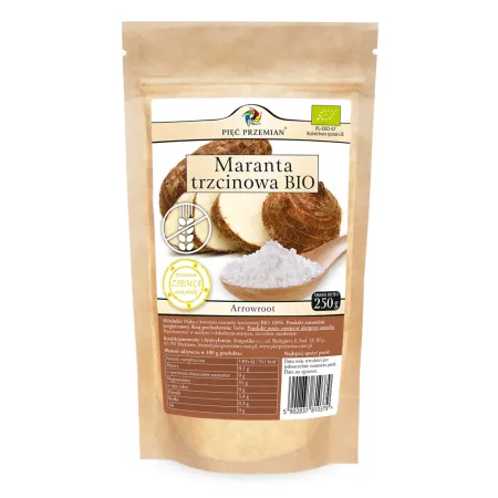 Maranta Trzcinowa Bezglutenowa BIO 250 g - Pięć Przemian | Ekologiczna Mąka
