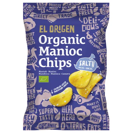 Chipsy z Manioku Solone Bezglutenowe BIO 60 g - EL ORIGEN