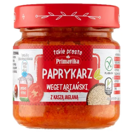 Paprykarz Wegański z Kaszą Jaglaną BIO 160 g – Primavika