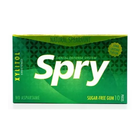 Guma do Żucia z Ksylitolem o Smaku Mięty Kędzierzawej 10 szt. – SPRY