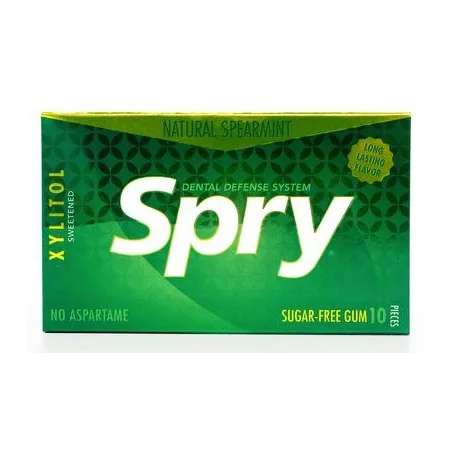 Guma do Żucia z Ksylitolem o Smaku Mięty Kędzierzawej 10 szt. – SPRY