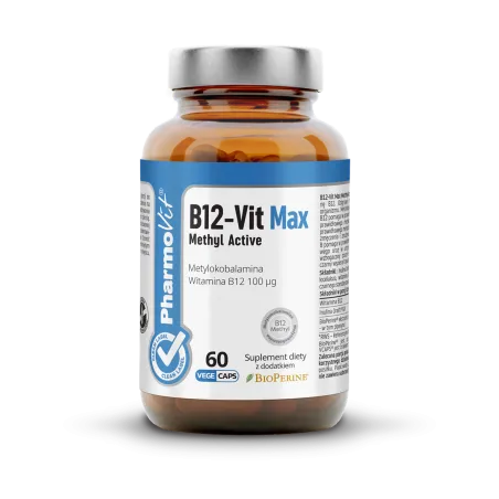 Witamina B12 (100 μg) Bezglutenowa 60 kapsułek - Pharmovit (Clean Label)