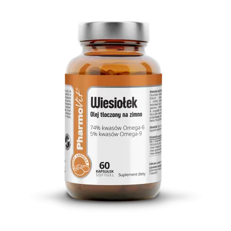 Olej z Wiesiołka (1000 mg) Bezglutenowy 60 kapsułek - Pharmovit (Clean Label)