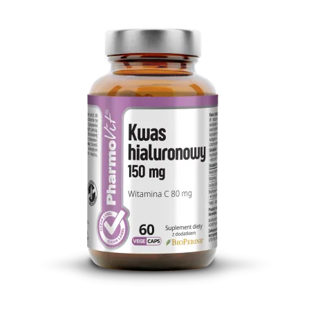 Kwas Hialuronowy (150 mg) Bezglutenowy 60 kapsułek - Pharmovit (Clean Label)