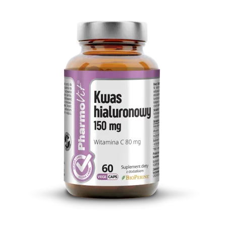 Kwas Hialuronowy (150 mg) Bezglutenowy 60 kapsułek - Pharmovit (Clean Label)