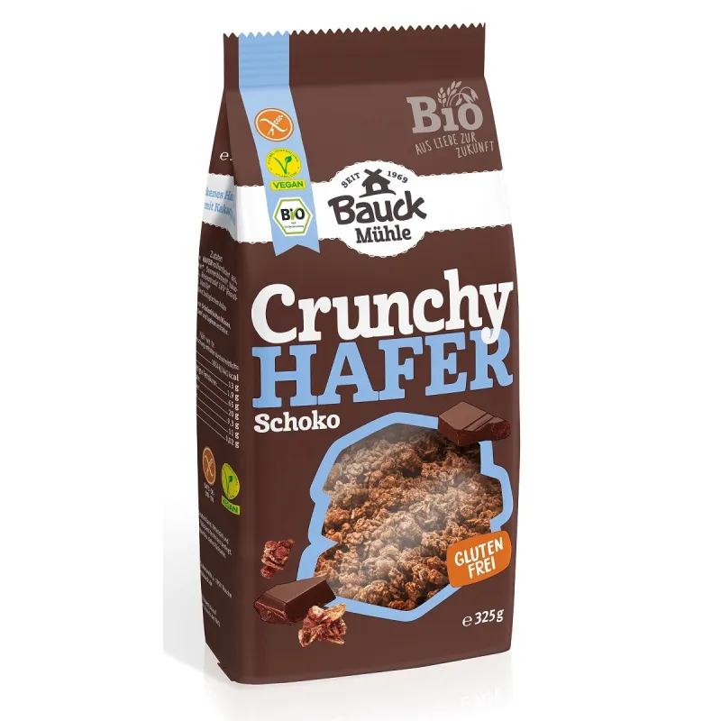 Crunchy Owsiane Kakaowe Bezglutenowe BIO 325 g - Bauck Hof