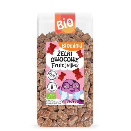 ŻELKI OWOCOWE BEZ DODATKU CUKRÓW BEZGLUTENOWE BIO 400 g - BIOMINKI