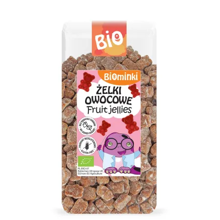 Żelki Owocowe Bez Dodatku Cukrów Bezglutenowe BIO 400 g - Biominki