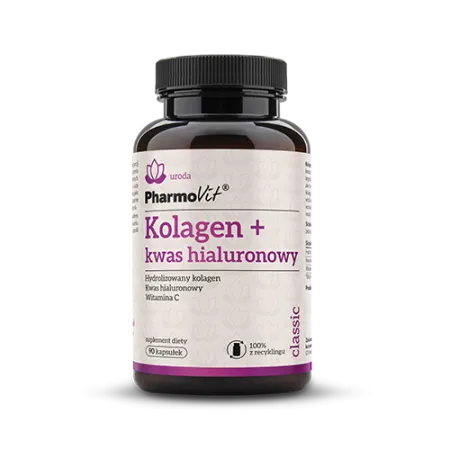 Kolagen + Kwas Hialuronowy Bezglutenowy 90 kapsułek - Pharmovit