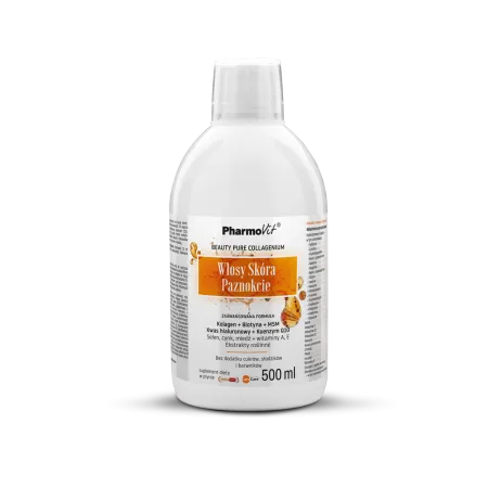 Suplement na Włosy, Skórę i Paznokcie w Płynie 500 ml - Pharmovit