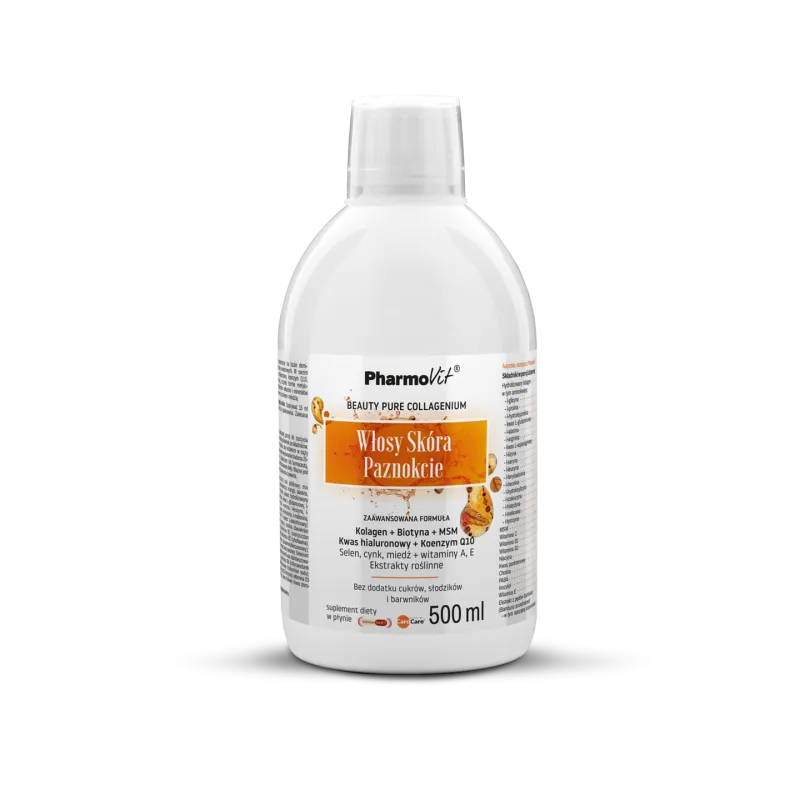 Suplement na Włosy, Skórę i Paznokcie w Płynie 500 ml - Pharmovit