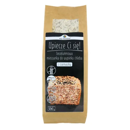 Mieszanka do wypieku chleba z czarnuszką - bezglutenowa, bez dodatku cukru, 500 g | Pięć Przemian