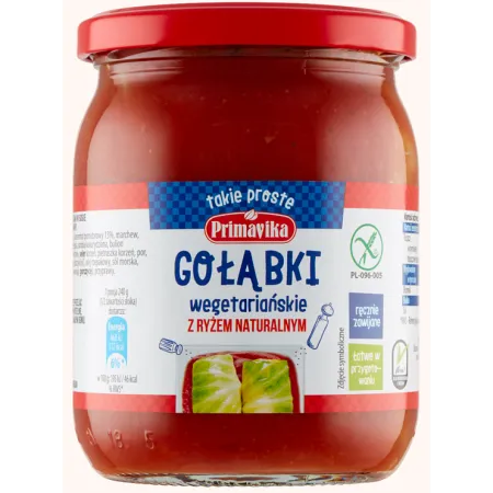 Gołąbki Wegańskie z Ryżem i Pieczarkami Bezglutenowe - Primavika