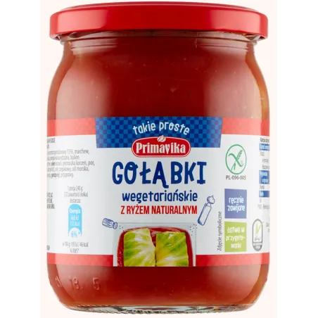 Gołąbki Wegańskie z Ryżem i Pieczarkami Bezglutenowe - Primavika