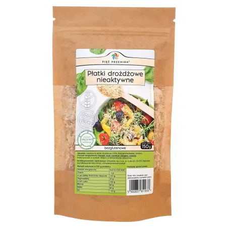 Płatki Drożdżowe Nieaktywne Bezglutenowe 150 g - Pięć Przemian