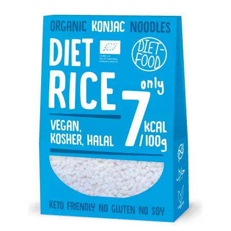 Makaron Konjac w Kształcie Ryżu BIO – Bezglutenowy i Niskokaloryczny