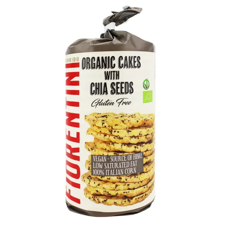Wafle Kukurydziane z Chia BIO 120 g – Bezglutenowe | Fiorentini