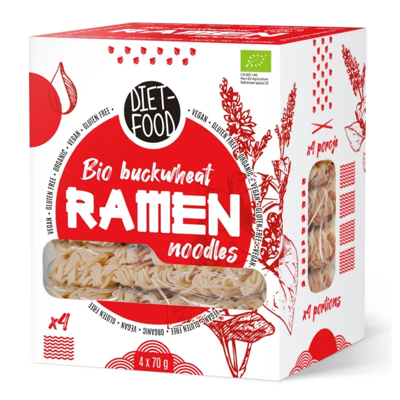 Makaron Gryczany Ramen Bezglutenowy BIO 280 g - Diet-Food