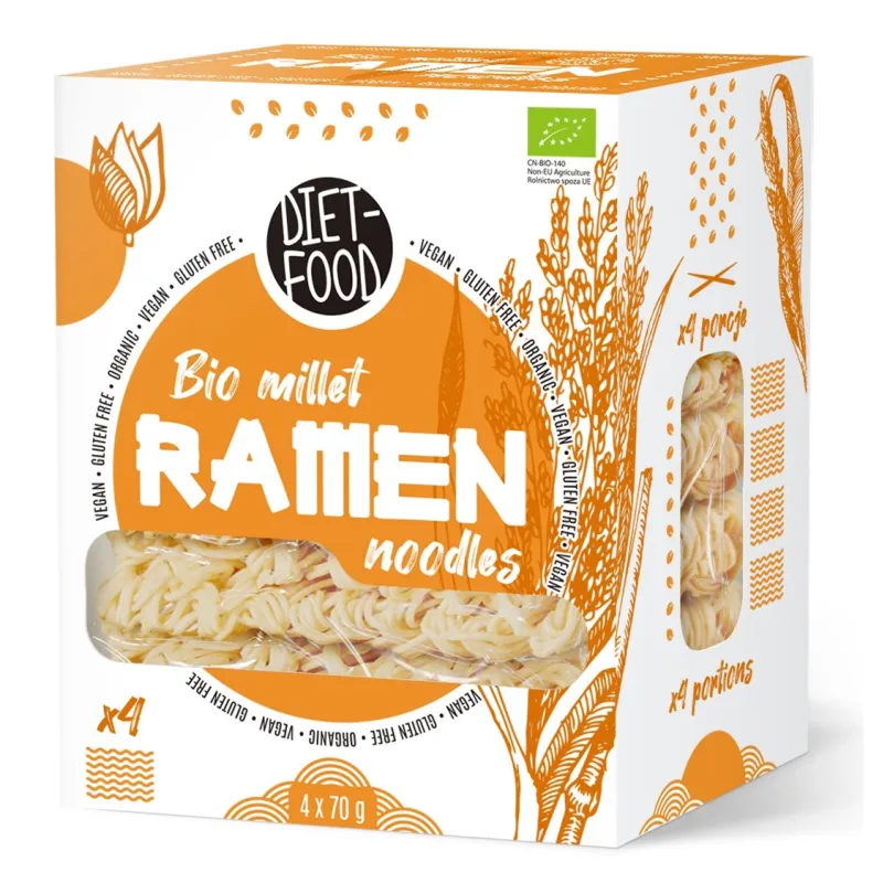 Makaron Jaglany Ramen Bezglutenowy BIO 280 g - Diet-Food