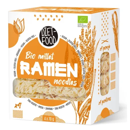Makaron Jaglany Ramen Bezglutenowy BIO 280 g - Diet-Food