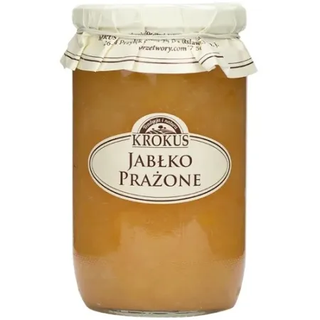 Jabłka Prażone Bezglutenowe 700 g - Naturalny Smak Krokus