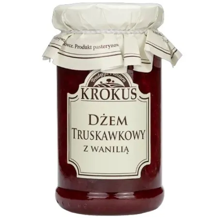 Dżem Truskawkowy z Wanilią Bezglutenowy 235 g - Krokus